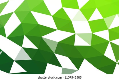 Light Green vector abstract polygonal abstract polygonal. Shining colored illustration in a Brand new style. A new texture for your design.
