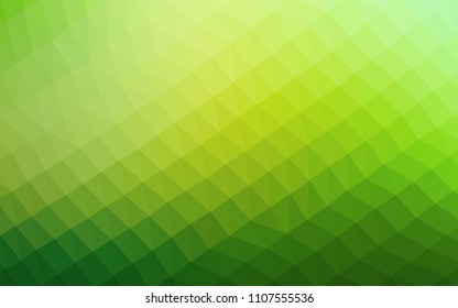 Light Green vector abstract polygonal cover. Triangular geometric sample with gradient.  A completely new design for your business.