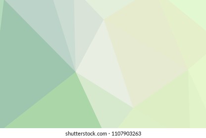 Light Green vector abstract polygonal pattern. Colorful illustration in abstract style with triangles. A completely new design for your leaflet.