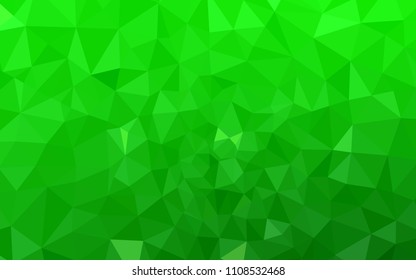 Light Green vector abstract polygonal template. Shining colorful illustration with triangles. A new texture for your web site.