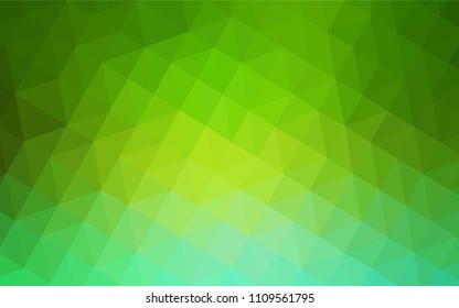 Light Green vector abstract polygonal background. Shining polygonal illustration, which consist of triangles. Brand new design for your business.