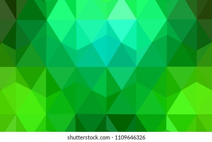 Light Green vector abstract polygonal background. Creative geometric illustration in Origami style with gradient. Pattern for a brand book's backdrop.