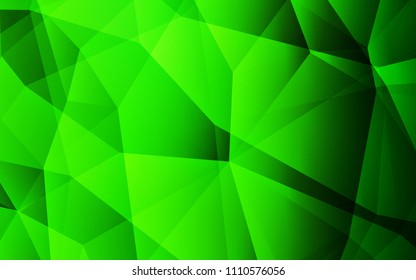 Light Green vector abstract polygonal background. Geometric illustration in Origami style with gradient.  New template for your brand book.