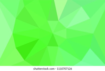 Light Green vector abstract polygonal template with a gem in a centre. Illustration in abstract style with triangles. A new texture for your web site.