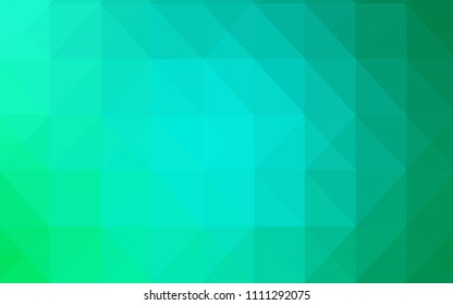 Light Green vector abstract polygonal background. A completely new color illustration in a polygonal style. Triangular pattern for your business design.