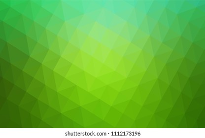 Light Green vector abstract polygonal background. A sample with polygonal shapes. Best triangular design for your business.