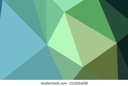 Light Green vector abstract polygonal background. Creative illustration in halftone style with triangles. Pattern for a brand book's backdrop.