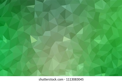 Light Green vector abstract polygonal background. Shining colorful illustration with triangles. Completely new template for your banner.