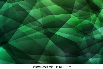 Light Green vector abstract polygonal template. Creative geometric illustration in Origami style with gradient. A new texture for your web site.