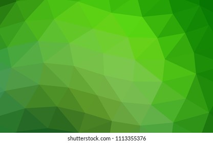 Light Green vector abstract polygonal abstract polygonal. Shining illustration, which consist of triangles. A completely new design for your business.