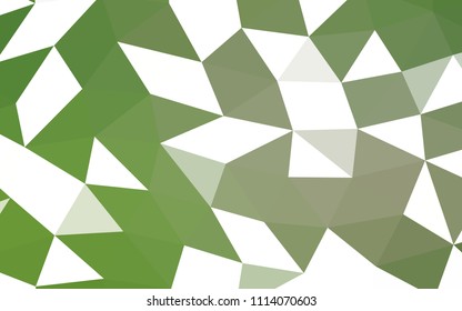 Light Green vector abstract polygonal abstract polygonal. Triangular geometric sample with gradient.  The elegant pattern can be used as part of a brand book.