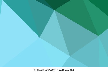 Light Green vector abstract polygonal pattern. Colorful abstract illustration with triangles. Textured pattern for your backgrounds.