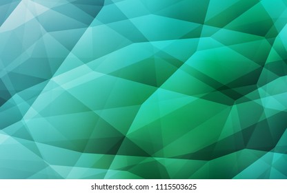 Light Green vector abstract polygonal template. Elegant bright polygonal illustration with gradient. Brand new style for your business design.