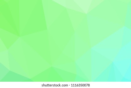 Light Green vector abstract polygonal pattern. Triangular geometric sample with gradient.  A completely new design for your leaflet.