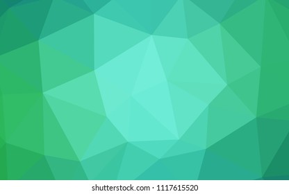 Light Green vector abstract polygonal pattern. Modern abstract illustration with triangles. New template for your brand book.