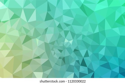 Light Green vector abstract polygonal pattern. Colorful abstract illustration with triangles. A completely new design for your leaflet.