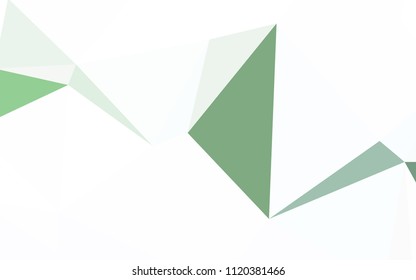 Light Green vector abstract polygonal template. Polygonal abstract illustration with gradient. Polygonal design for your web site.