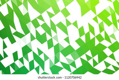 Light Green vector abstract polygonal template. A vague abstract illustration with gradient. A new texture for your design.