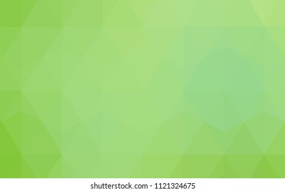 Light Green vector abstract polygonal template. Geometric illustration in Origami style with gradient.  Completely new template for your banner.