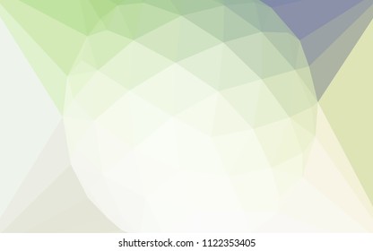 Light Green vector abstract polygonal background with a gem in a centre. Shining colorful illustration with triangles. A completely new design for your leaflet.