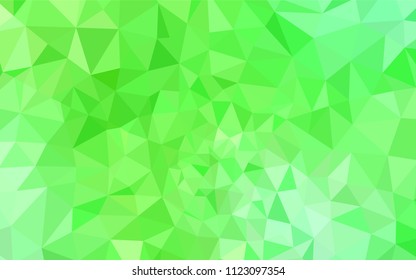 Light Green vector abstract polygonal pattern. Geometric illustration in Origami style with gradient.  Completely new template for your banner.