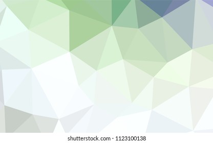 Light Green vector abstract polygonal pattern. Glitter abstract illustration with an elegant triangles. Template for cell phone's backgrounds.