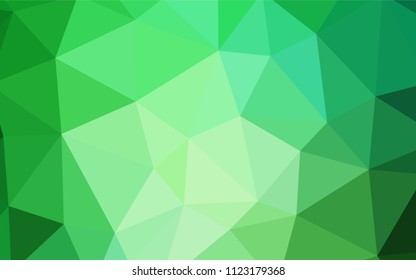 Light Green vector abstract polygonal pattern. Creative geometric illustration in Origami style with gradient. Template for cell phone's backgrounds.