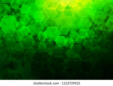 Light Green vector abstract polygonal template. Colorful illustration in abstract style with gradient. hexagonal pattern for your business design.