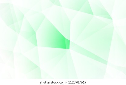 Light Green vector abstract polygonal background. Shining colorful illustration with triangles. Best triangular design for your business.