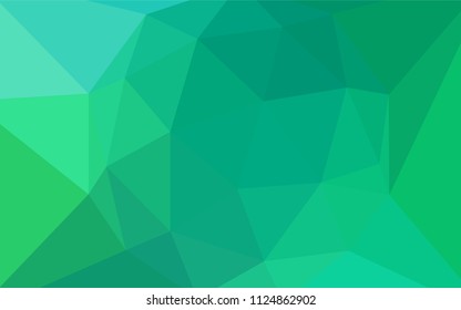 Light Green vector abstract polygonal pattern. Modern abstract illustration with triangles. Brand new style for your business design.