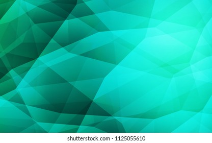 Light Green vector abstract polygonal pattern. A completely new color illustration in a polygonal style. A new texture for your web site.