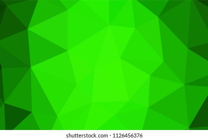 Light Green vector abstract polygonal template. Colorful illustration in polygonal style with gradient. A completely new design for your leaflet.