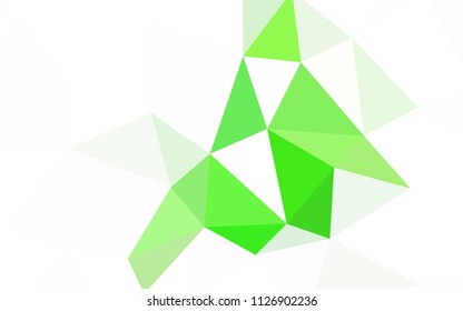Light Green vector abstract polygonal template. Creative geometric illustration in Origami style with gradient. Template for cell phone's backgrounds.