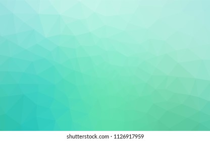 Light Green vector abstract polygonal pattern. Geometric illustration in Origami style with gradient.  A completely new design for your leaflet.