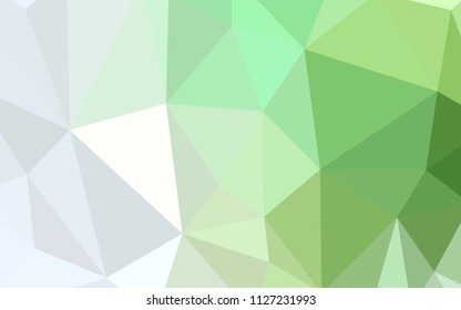 Light Green vector abstract polygonal background. A completely new color illustration in a polygonal style. A completely new design for your leaflet.
