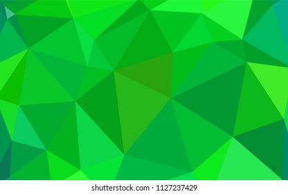 Light Green vector abstract polygonal template. A completely new color illustration in a polygonal style. Completely new template for your banner.
