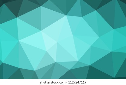 Light Green vector abstract polygonal pattern. Geometric illustration in Origami style with gradient.  Polygonal design for your web site.
