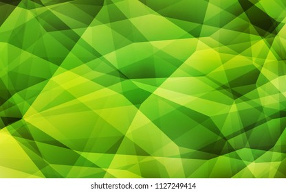 Light Green vector abstract polygonal background. Glitter abstract illustration with an elegant triangles. Pattern for a brand book's backdrop.
