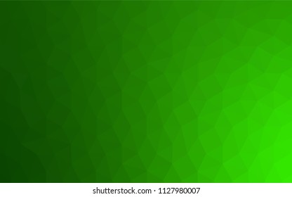 Light Green vector abstract polygonal template. Glitter abstract illustration with an elegant triangles. Brand new style for your business design.