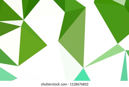 Light Green vector abstract polygonal background. Colorful abstract illustration with triangles. New template for your brand book.