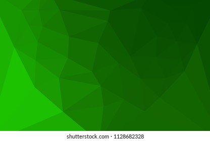 Light Green vector abstract polygonal template with a heart in a centre. Illustration in Origami style with gradient. Brand new style for your business design.