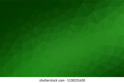 Light Green vector abstract polygonal background. Shining colorful illustration with triangles. New template for your brand book.