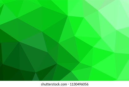 Light Green vector abstract polygonal template. Colorful illustration in abstract style with triangles. Brand new design for your business.