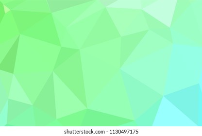 Light Green vector abstract polygonal template. Colorful illustration in polygonal style with gradient. A completely new design for your leaflet.
