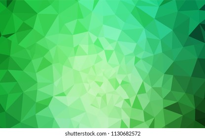 Light Green vector abstract polygonal pattern. Colorful illustration in abstract style with triangles. Brand new design for your business.