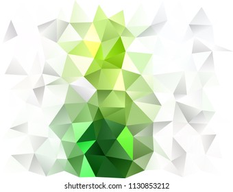 Light Green vector abstract polygonal background. Geometric illustration in Origami style with gradient.  A completely new template for your business design.