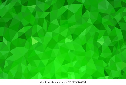 Light Green vector abstract polygonal pattern. Colorful illustration in polygonal style with gradient. Brand new design for your business.