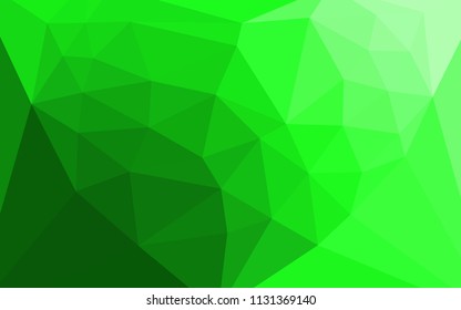Light Green vector abstract polygonal pattern with a heart in a centre. A sample with polygonal shapes. Template for cell phone's backgrounds.