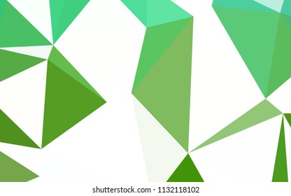 Light Green vector abstract polygonal pattern. A sample with polygonal shapes. Pattern for a brand book's backdrop.