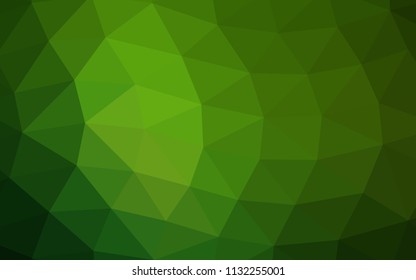 Light Green vector abstract polygonal abstract polygonal. Modern geometrical abstract illustration with gradient. Triangular pattern for your business design.